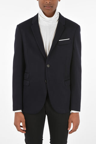 Neoprene Skinny Fit 2 Button Blazer