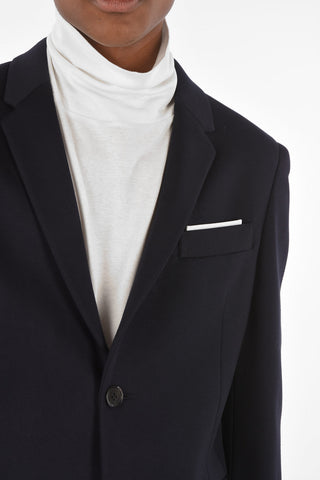 Neoprene Skinny Fit 2 Button Blazer
