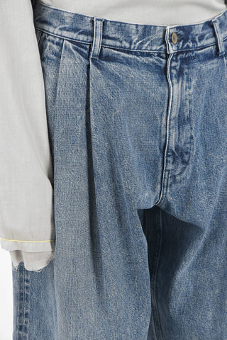 NICK FOUQUET 28cm double pleat wide jeans