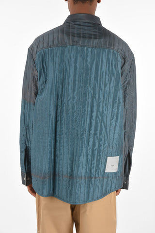 silk hidden closure outerwear jacket