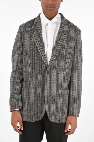 NICK FOUQUET virgin wool center vent notch lapel 1-button blazer