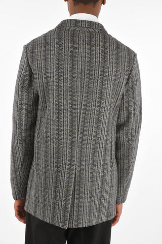 NICK FOUQUET virgin wool center vent notch lapel 1-button blazer