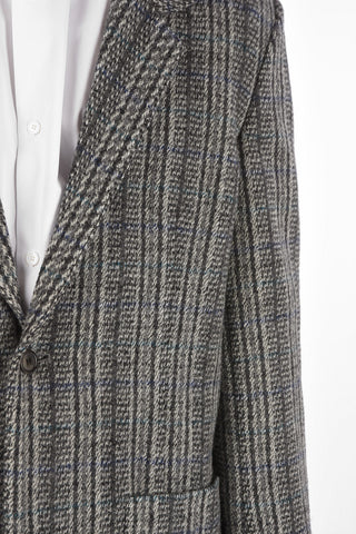 NICK FOUQUET virgin wool center vent notch lapel 1-button blazer