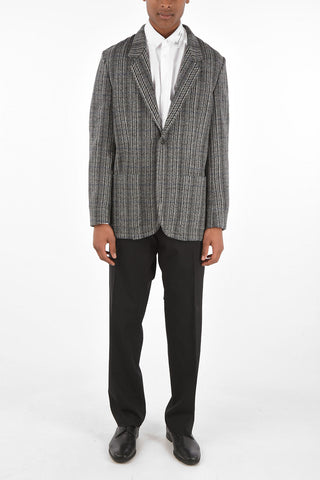 NICK FOUQUET virgin wool center vent notch lapel 1-button blazer