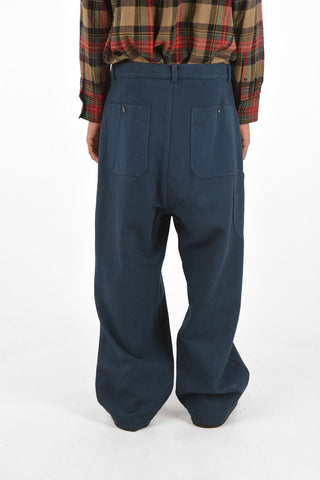 NICK FOUQUET pantalone in cotone e lana vergine wide