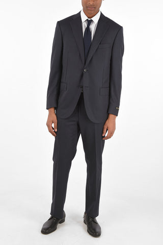 Virgin Wool Single Breasted Pinstriped LEADER Suit