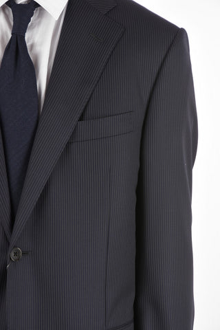 Virgin Wool Single Breasted Pinstriped LEADER Suit