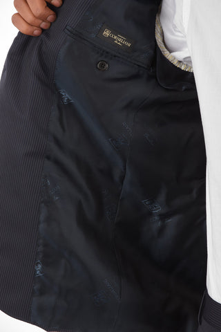 Virgin Wool Single Breasted Pinstriped LEADER Suit