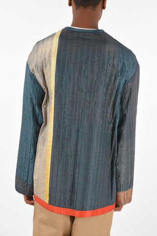 Quilted Silk Jacket with Zip Closure
