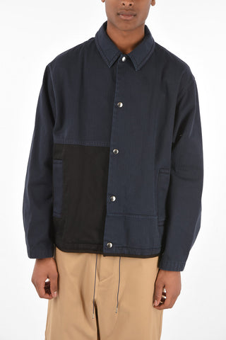 cotton overshirt with snap button