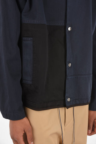 cotton overshirt with snap button