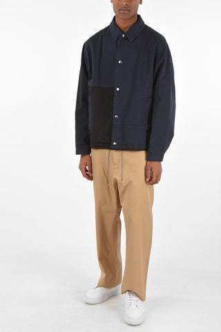 cotton overshirt with snap button
