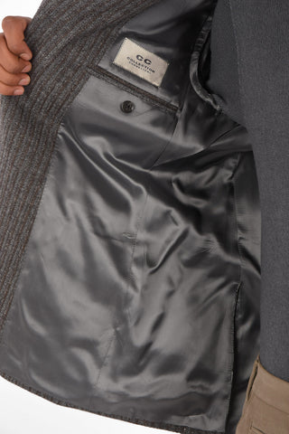 CC COLLECTION Wool and Cashmere Striped REWARD Blazer