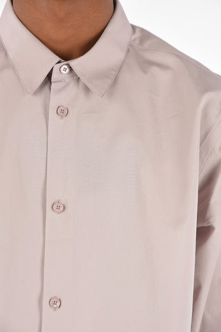 camicia Oversized in Popeline di Cotone