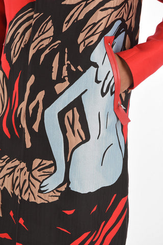 embroidered PANDAEMONIUM Overcoat