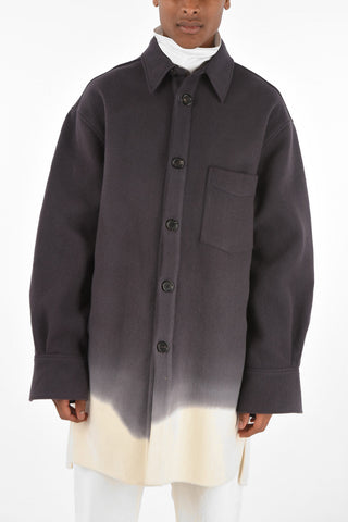 NICK FOUQUET wool balmacaan coat with breast pockets