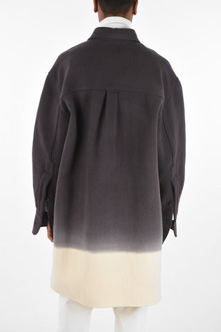 NICK FOUQUET wool balmacaan coat with breast pockets
