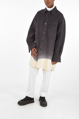 NICK FOUQUET wool balmacaan coat with breast pockets