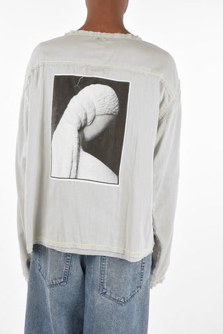 Long Sleeve T-shirt with Maxi Print on the Back