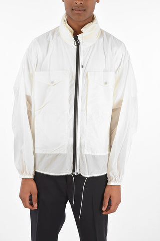 extractable hood jacket with zip closure