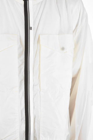 extractable hood jacket with zip closure