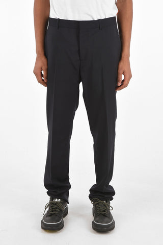 virgin wool CESAR belt loops trousers