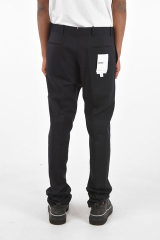 virgin wool CESAR belt loops trousers