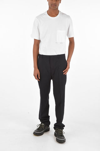 virgin wool CESAR belt loops trousers