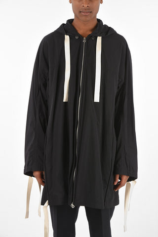 hooded Trench with zip closure