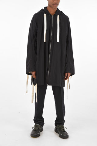 hooded Trench with zip closure