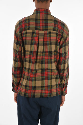 NICK FOUQUET camicia plaid in lana vergine e cotone