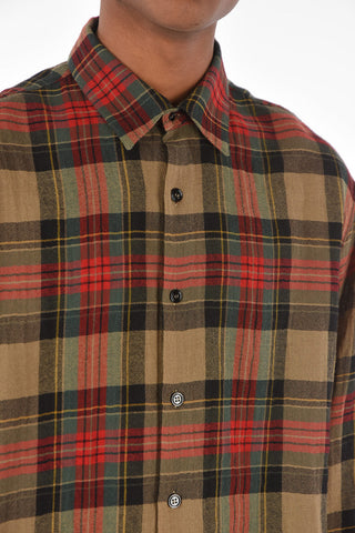 NICK FOUQUET camicia plaid in lana vergine e cotone