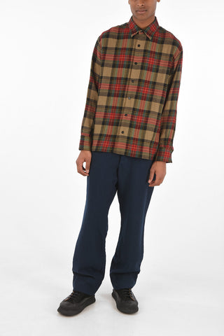 NICK FOUQUET camicia plaid in lana vergine e cotone
