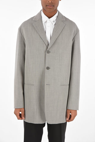 Blazer Lungo 3 Bottoni con Tasche a Filo
