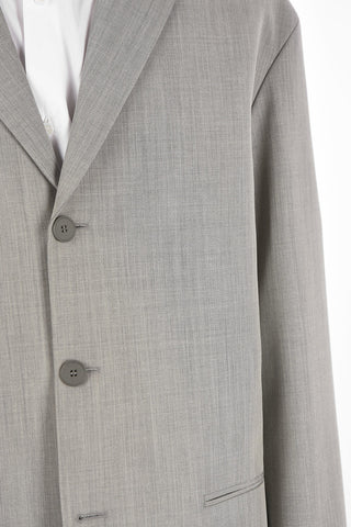 Blazer Lungo 3 Bottoni con Tasche a Filo