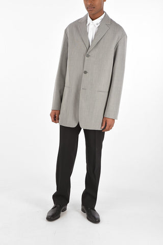 Blazer Lungo 3 Bottoni con Tasche a Filo