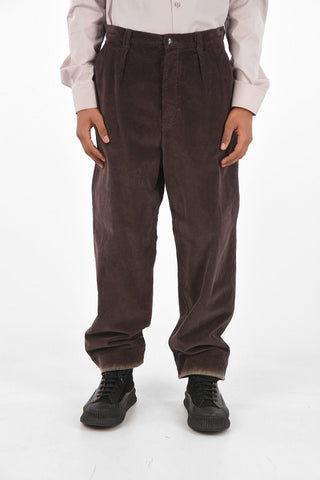 NICK FOUQUET corduroy single pleat trousers