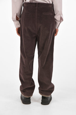 NICK FOUQUET corduroy single pleat trousers
