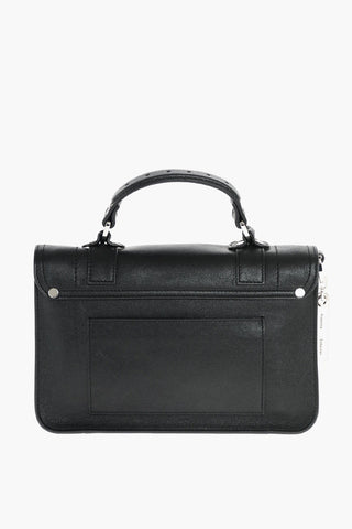 Textured Leather Shoulder Bag with Handle