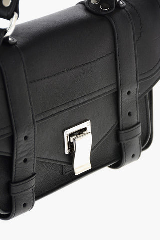 Textured Leather Shoulder Bag with Handle