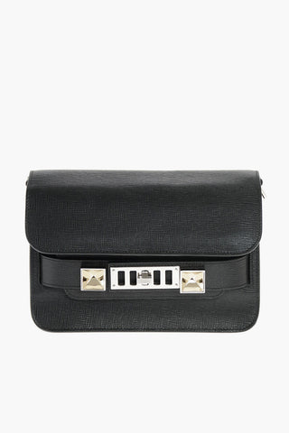 Printed Leather LINOSA Shoulder Bag with Metal Details