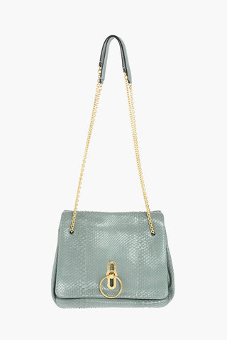 Satin Python Shoulder Bag