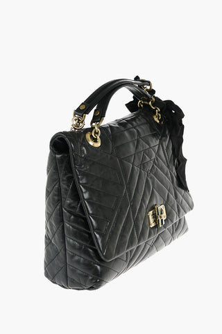 Quilted Leather HAPPY Handbag