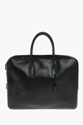 Textured Leather MUSEUM Business Bag with Shoulder Strap
