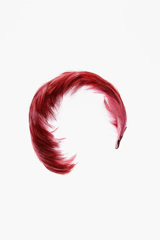silk EULIMENE hairband with feathers