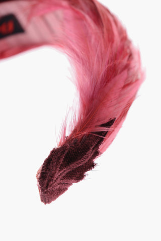 silk EULIMENE hairband with feathers