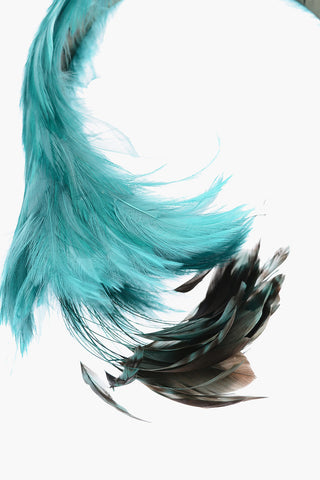 Cerchietto per capelli EULIMENE in seta con piume