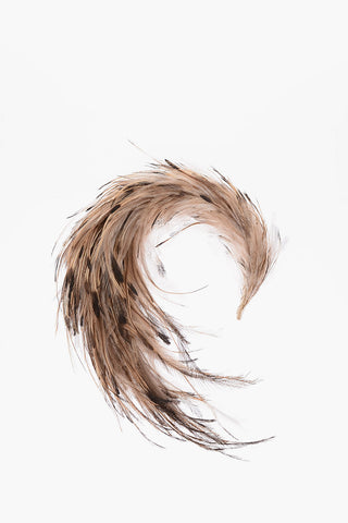 silk AGAVE hairband with feathers