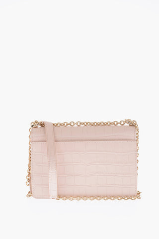 crocodile print leather Crossbody bag