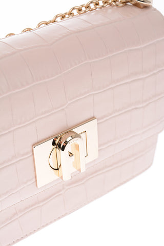crocodile print leather Crossbody bag